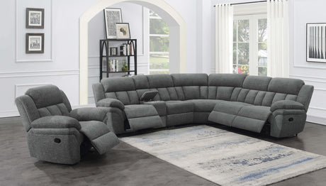 Living room setup with Bahrain reclining sectional
