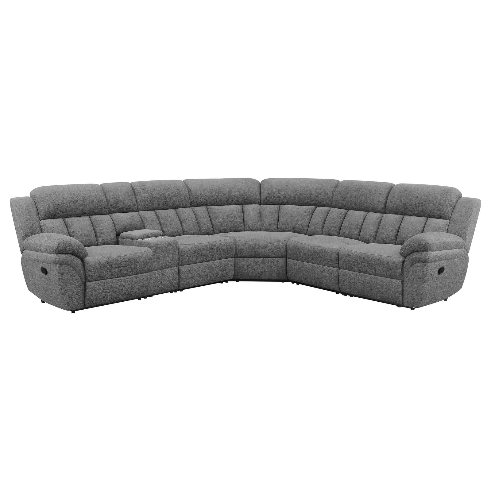 Bahrain 6-piece Modular Reclining Sectional Sofa Charcoal 609540 - Ella Furniture