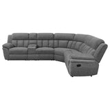 Lift-top console storage on Bahrain sectional