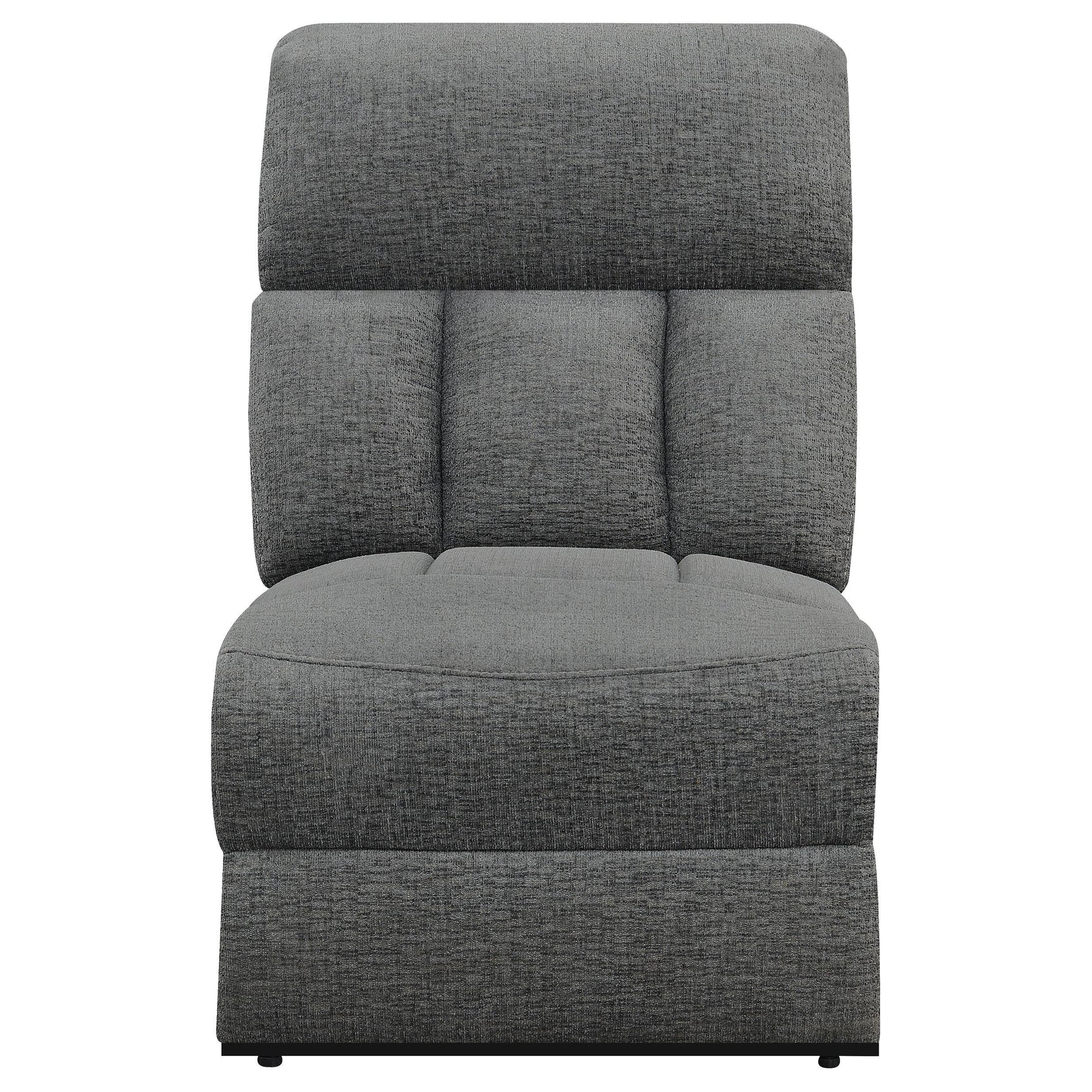 Back view of Bahrain upholstered charcoal sofa