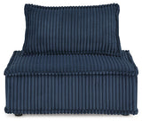 Bales Navy Accent Chair close-up of textured fabric
