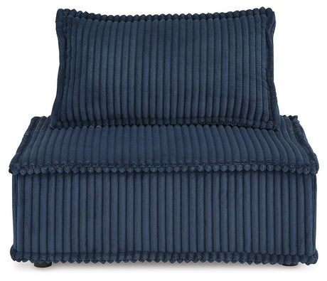 Bales Navy Accent Chair close-up of textured fabric