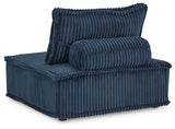 Bales Navy Accent Chair back view