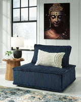 Bales Navy Accent Chair non-skid feet detail
