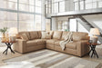 Bandon Toffee Leather 3-Piece Sectional - image 1