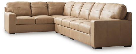 Bandon Toffee Leather 4-Piece Sectional - image 1