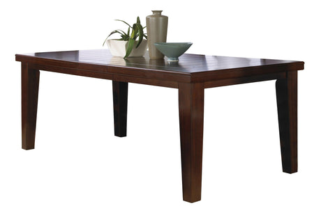 Front perspective view of Bardstown Cherry Brown Extendable Dining Set