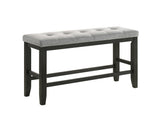 Side view of Bardstown Wheat Charcoal Tufted Fabric Counter Height Dining Set