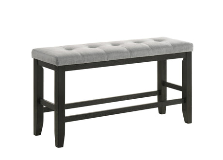 Side view of Bardstown Wheat Charcoal Tufted Fabric Counter Height Dining Set