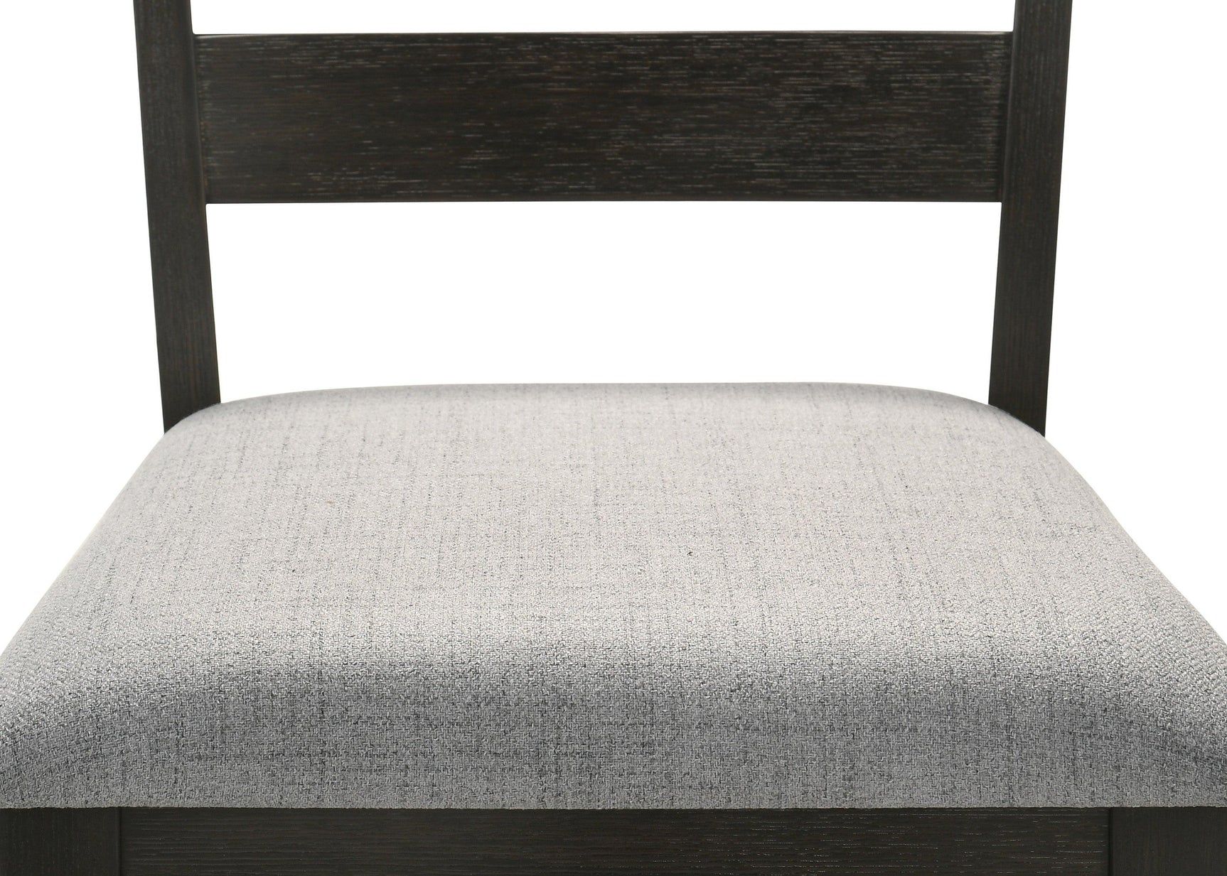 Close-up of table wood finish and fabric texture