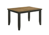 Close detail of chair tufting and table edge