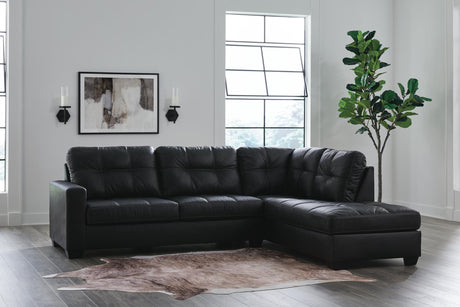 Barlin Mills Carbon Faux Leather 2-Piece Sectional with Chaise - image 1