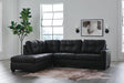 Barlin Mills Carbon Faux Leather 2-Piece Sectional with Chaise from Decor Furniture