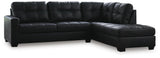 Barlin Mills Carbon Faux Leather 2-Piece Sectional with Chaise - image 2