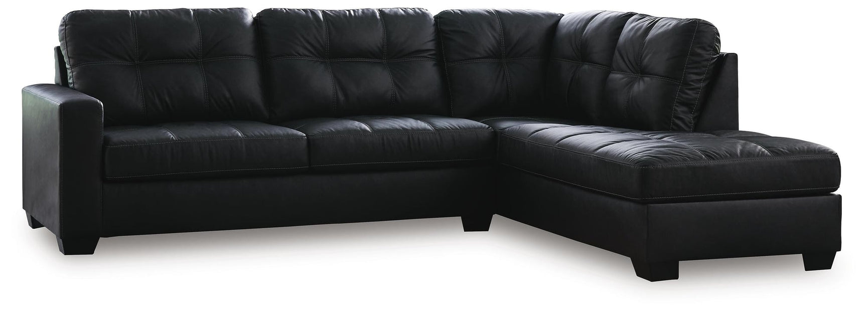 Barlin Mills Carbon Faux Leather 2-Piece Sectional with Chaise - image 2