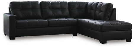 Barlin Mills Carbon Faux Leather 2-Piece Sectional with Chaise - image 2