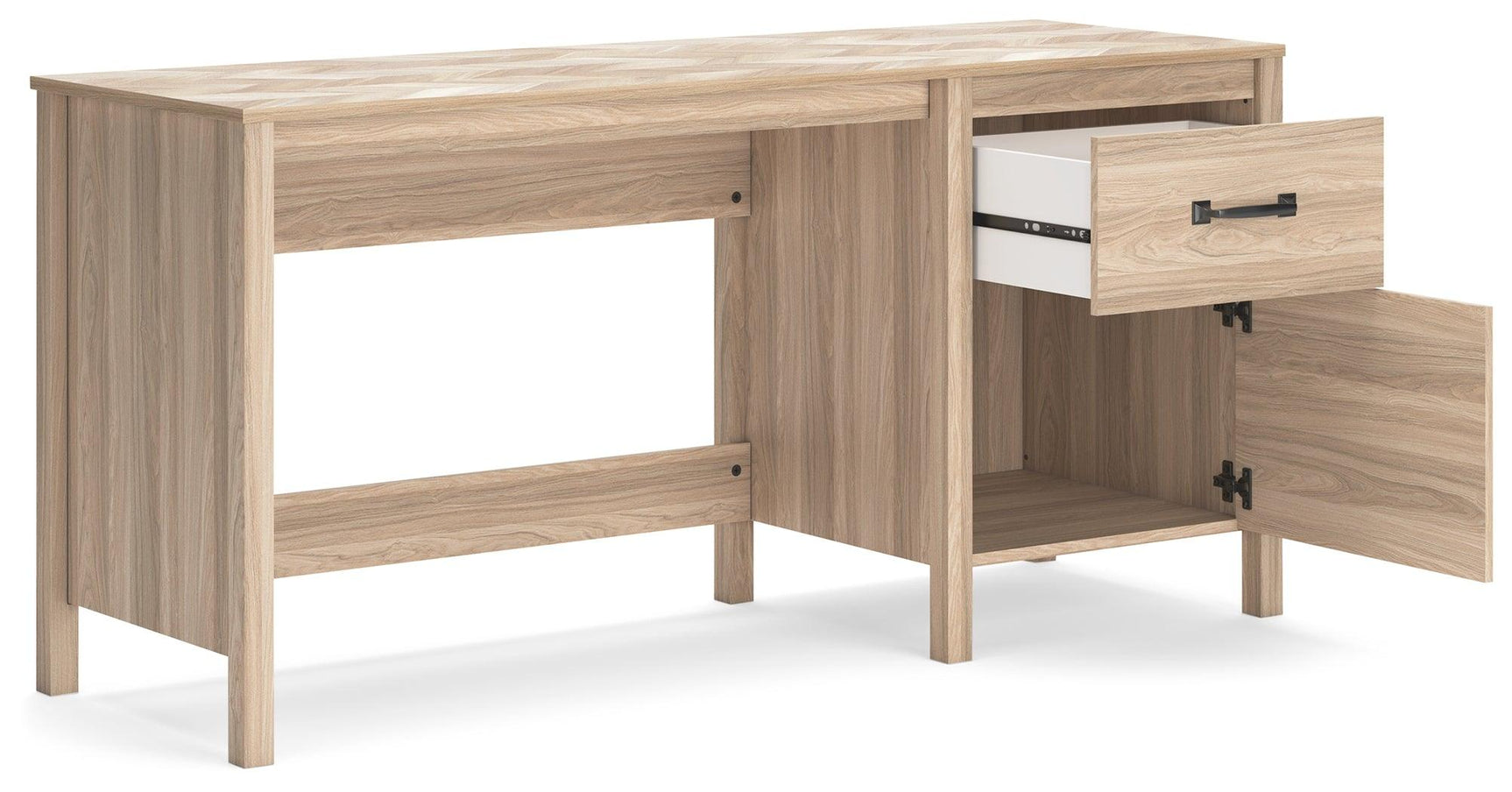 Battelle desk open storage cabinet space