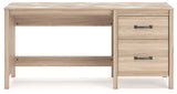 Top view of Battelle desk surface and chevron finish
