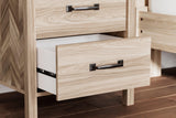 Full product view of Battelle Tan Chevron Pattern Nightstand