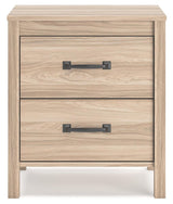 Top view of Battelle Tan Nightstand surface