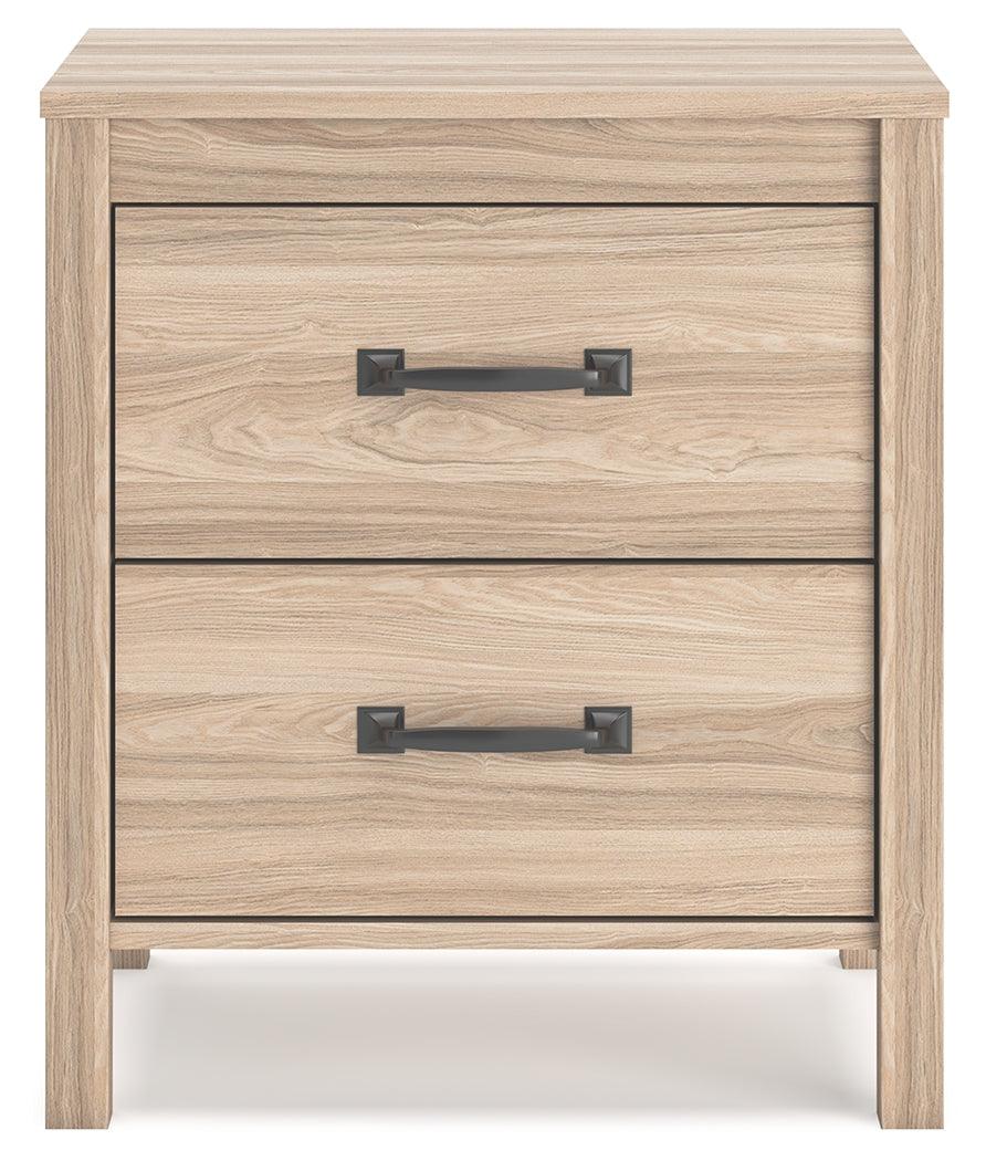 Top view of Battelle Tan Nightstand surface