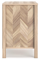Nightstand drawers partially open showing interior