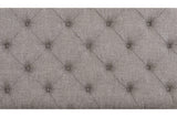 Baylesford Antique White Fabric Tufted Panel Bedroom Set bed side view
