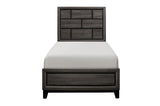 Davi Nickel Platform Bed side angle