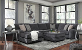 Tracling Slate 3-Piece Sectional with Ottoman — product view