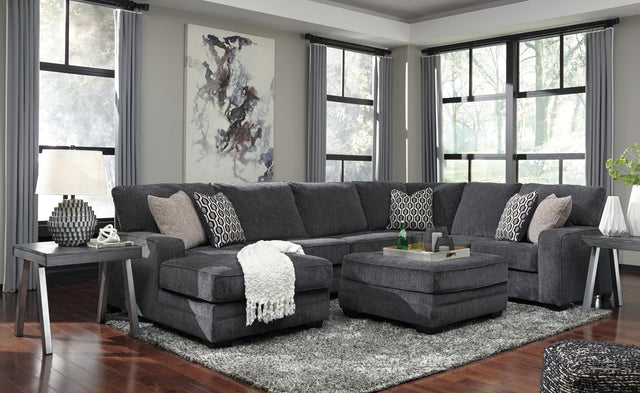 Tracling Slate 3-Piece Sectional with Ottoman — product view
