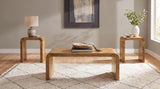 Booker 3-Piece Mango Wood Coffee and End Table Set Natural — product view