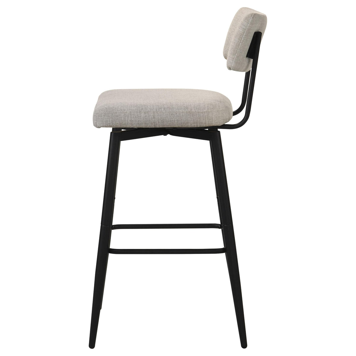 Levine Fabric Upholstered Swivel Bar Chair Cream Set of 2 — product image 5