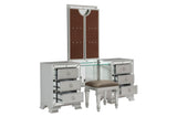Avondale Gray Upholstered Tufted Panel Bedroom Set
