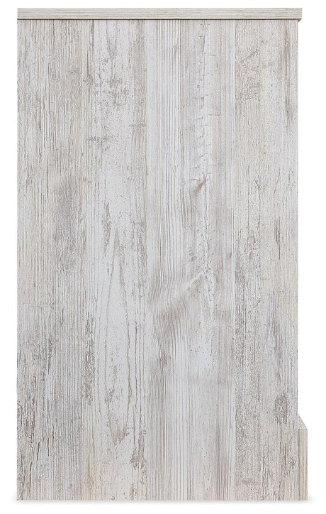 Paxberry Whitewash Dresser — side view