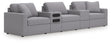 Modmax Granite Next-Gen Nuvella™ 5-Piece Sectional with Audio System — product view