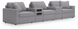 Modmax Granite Next-Gen Nuvella™ 5-Piece Sectional with Audio System — product view
