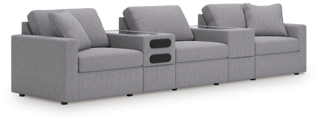 Modmax Granite Next-Gen Nuvella™ 5-Piece Sectional with Audio System — product view