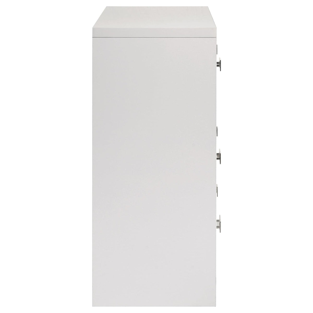 Viana 6-Drawer Bedroom Dresser White High Gloss — product image 9