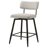 Levine Cream Fabric Upholstered Swivel Counter Chair Set of 2 — product image 4