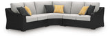 Beachcroft Black/Light Gray 3-Piece Outdoor Sectional - image 2