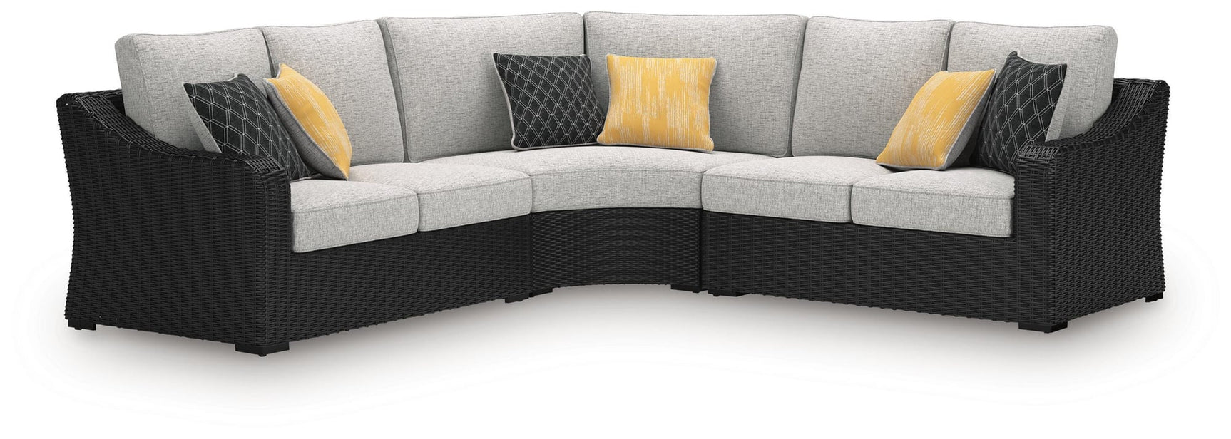 Beachcroft Black/Light Gray 3-Piece Outdoor Sectional - image 2