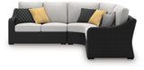 Beachcroft Black/Light Gray 3-Piece Outdoor Sectional - image 3