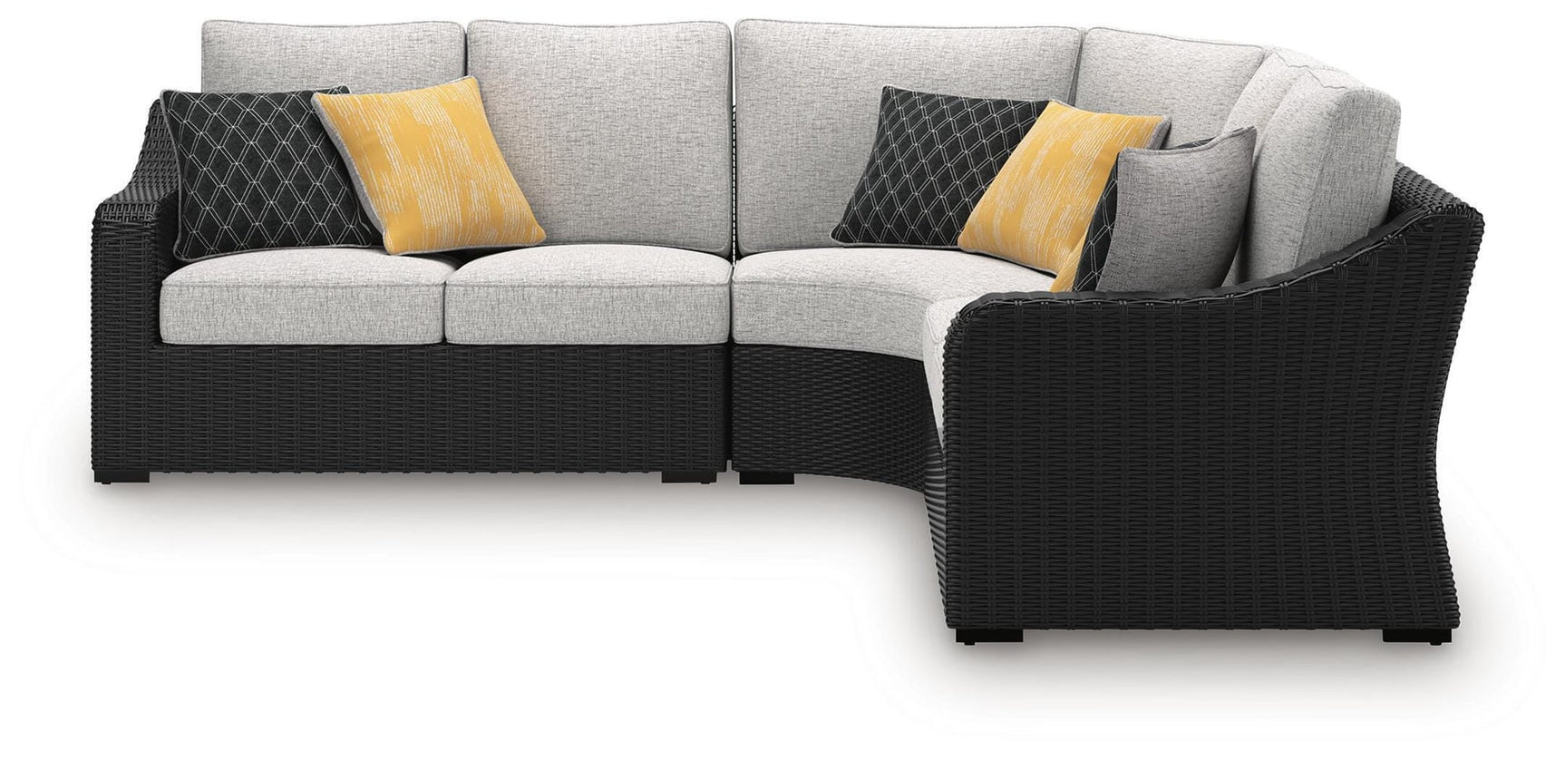 Beachcroft Black/Light Gray 3-Piece Outdoor Sectional - image 3