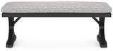 Back view of Beachcroft outdoor bench