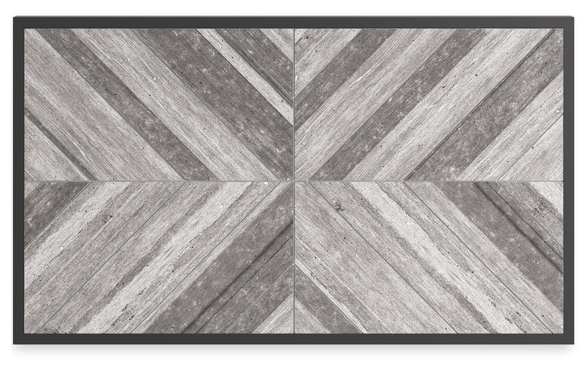 Beachcroft outdoor coffee table showing reverse diamond tile pattern
