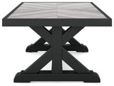 Beachcroft outdoor coffee table viewed from above