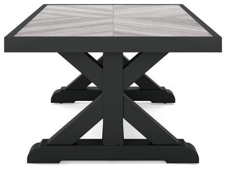 Beachcroft outdoor coffee table viewed from above