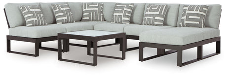 Beachloft Black/Gray 8-Piece Sectional with Ottoman and Coffee Table - image 2