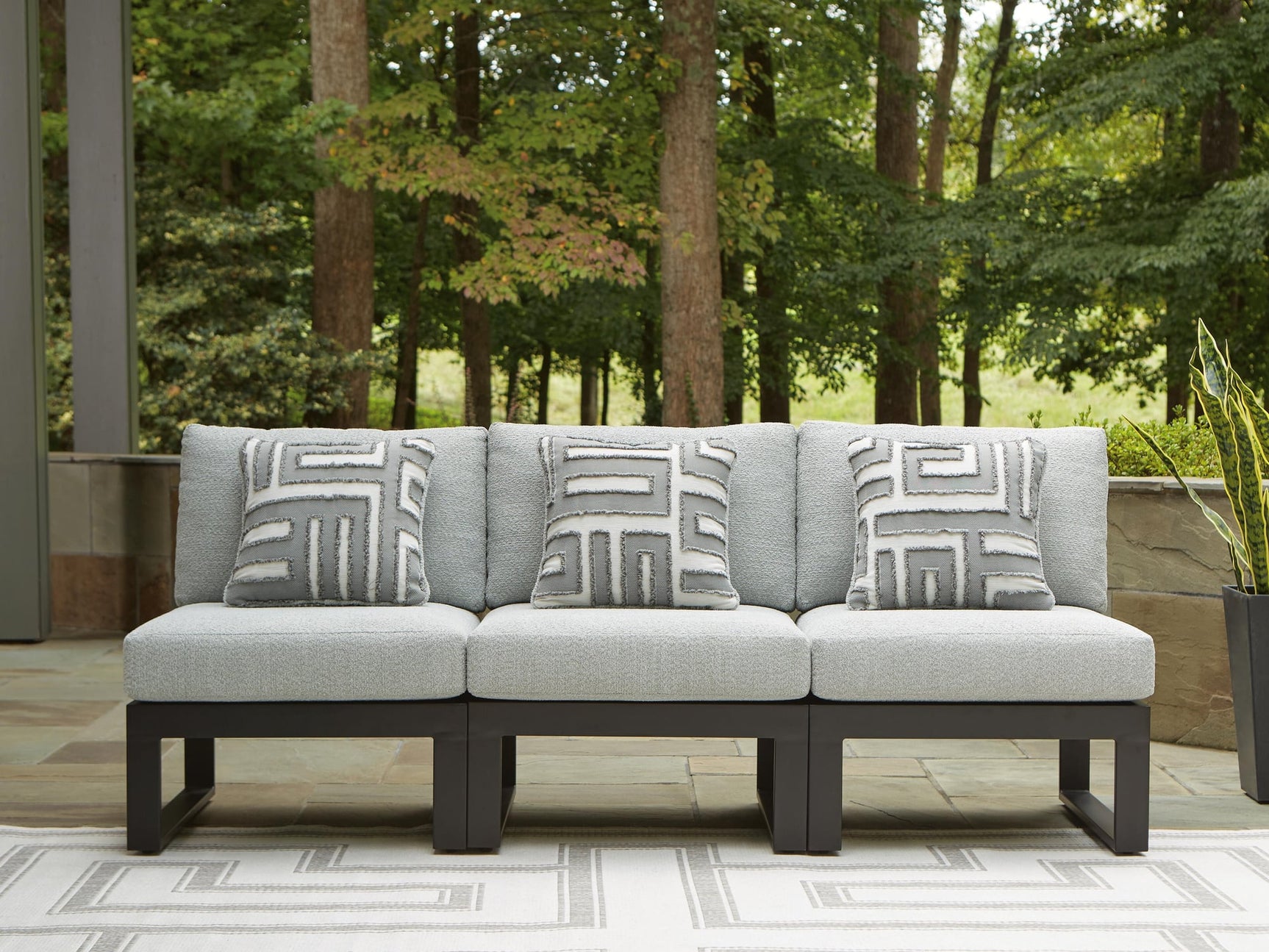 Beachloft Black/Gray 3-Piece Outdoor Sectional - image 1