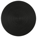 Macedo Round Ribbed Rattan Drum End Table Black — product image 3